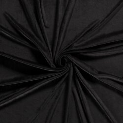 Stretchsamt Nicki Uni - schwarz