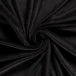 Stretchsamt Nicki Uni - schwarz