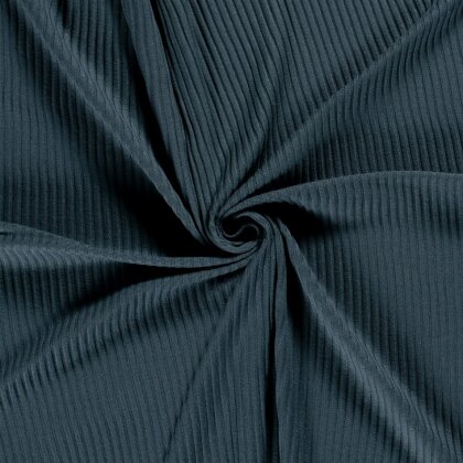 Rippenjersey *Lara* Uni - indigo