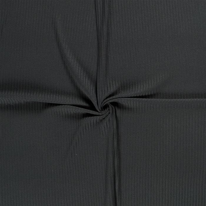 Rippenjersey *Lara* Uni - dunkel tannengrün