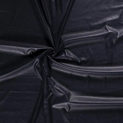 Glattes Lederimitat Stretch Uni – dunkelblau