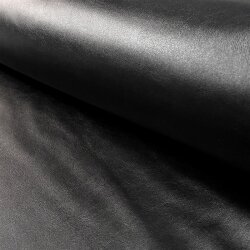 Glattes Lederimitat Stretch Uni – schwarz