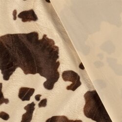 Tierfellimitat Kuh - beige/braun