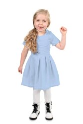 Baumwollpopeline *Marie* Uni - eisblau