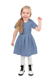 Baumwollpopeline *Marie* Uni - indigo