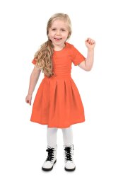 Baumwollpopeline *Marie* Uni - orange