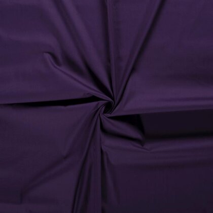 Baumwollpopeline *Marie* Uni - aubergine