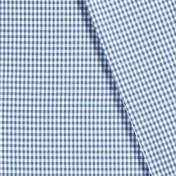 Baumwollpopeline garngefärbt Vichy Karo 5mm - jeansblau