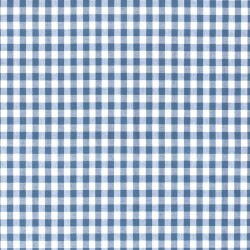 Baumwollpopeline garngefärbt - Vichy Karo 10mm jeansblau
