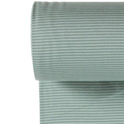 Feinstrickbündchen Streifen - mint/pool blue