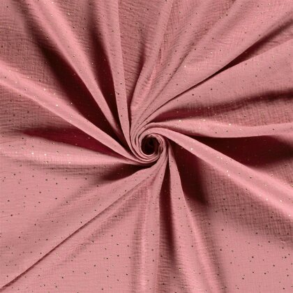 Musselin verstreute Goldtupfen – rosa