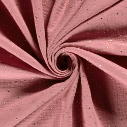 Musselin verstreute Goldtupfen – rosa