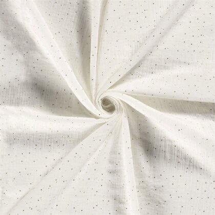 Musselin verstreute Goldtupfen –- creme