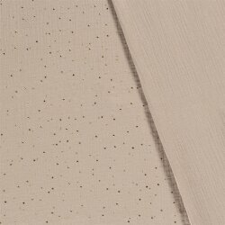 Musselin verstreute Goldtupfen – beige