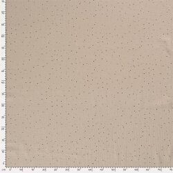 Musselin verstreute Goldtupfen – beige