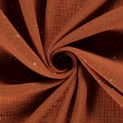 Musselin verstreute Goldtupfen – terracotta