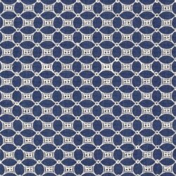Jeans bestickte Rauten in Kreisen - jeansblau