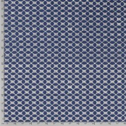 Jeans bestickte Rauten in Kreisen - jeansblau