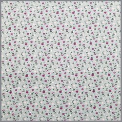 Baumwollpopeline Mini Blümchen grau