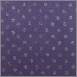 Bündchen Lurex Multicolor dots lila
