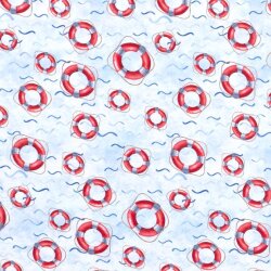 Ganzjahressweat Digital Rettungsringe babyblau
