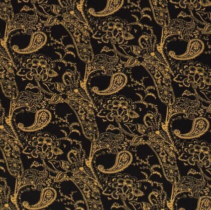 Viskose Crêpe Paisley senfgelb