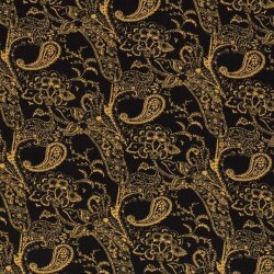 Viskose Crêpe Paisley senfgelb