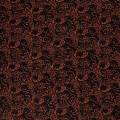 Viskose Crêpe Paisley rostrot