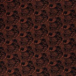 Viskose Crêpe Paisley rostrot