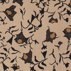 Chiffon Blumenranken -  beige