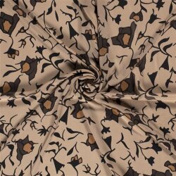 Chiffon Blumenranken -  beige