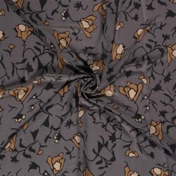 Chiffon Blumenranken -  grau