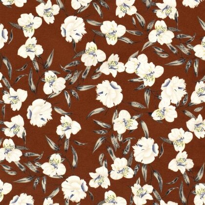 Crêpe Blumen rostrot