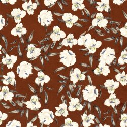 Crêpe Blumen rostrot