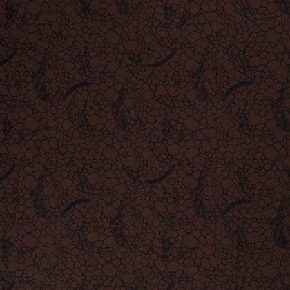Polyesterjersey Blumenmuster -  braun