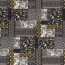 Polyesterjersey Patchwork - senf