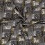 Polyesterjersey Patchwork - senf