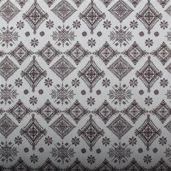 Interieurstoff Rauten Mandala dunkel mint