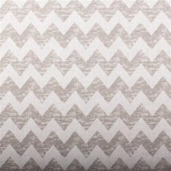 Interieurstoff Zickzack helles khaki Leinen Optik