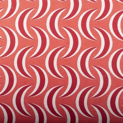 Interieurstoff Sichel Muster orange rot