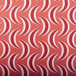 Interieurstoff Sichel Muster orange rot