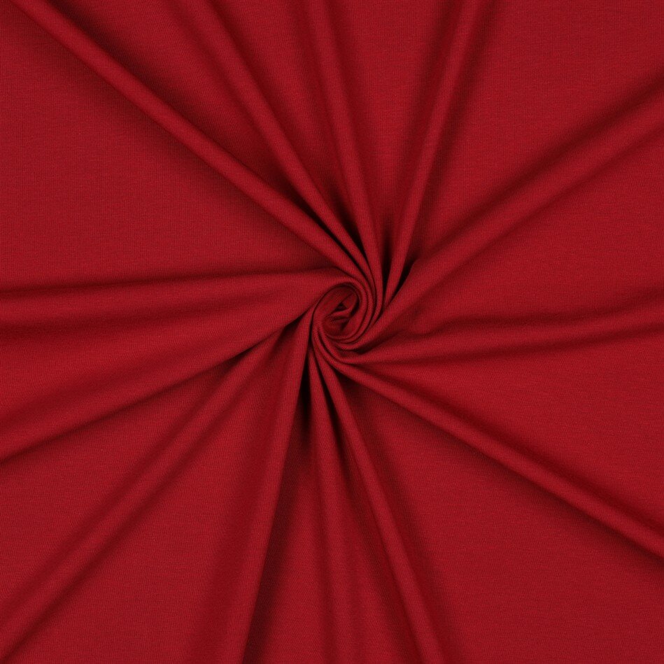 Baumwolljersey Bio~Organic *Gerda* - dunkelweinrot