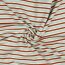 Baumwolljersey Streifen Lurex - terrakotta/SILVER