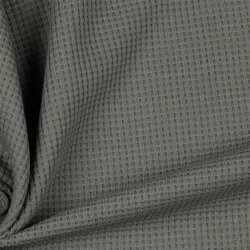 Waffeljersey Organic - graphitgrau