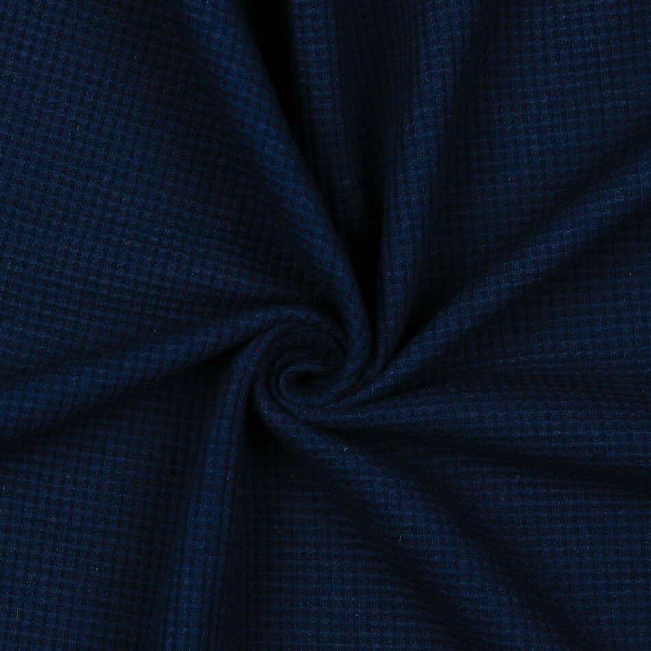 Waffeljersey Organic - dunkelblau