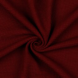 Waffeljersey Organic - dunkelweinrot