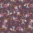 Baumwolljersey Digital Blumen - aubergine