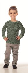 Baumwolljersey Punkte & Forman - steingrau/grau