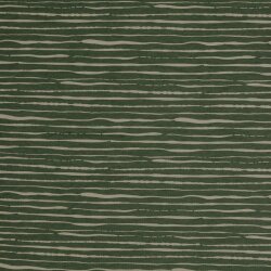 Baumwolljersey Organic Streifen - dunkeloliv