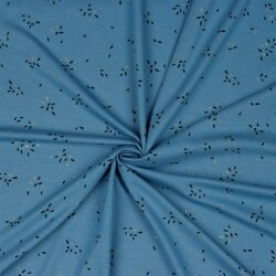 Baumwolljersey Glitzer Striche - Jeans